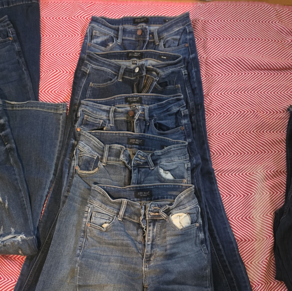 5 Prs. Judy Blue Trouser Flare Jeans 3/26